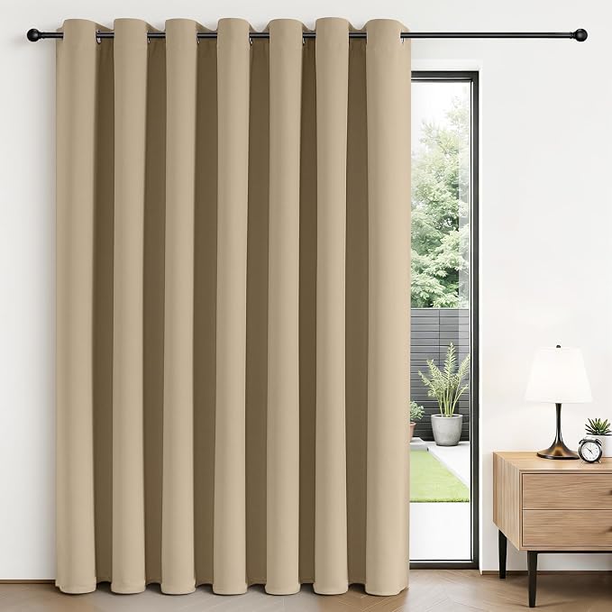 Joydeco Blackout Patio Sliding Door Curtains, Privacy Room Divider Curtains | by JOYDECO