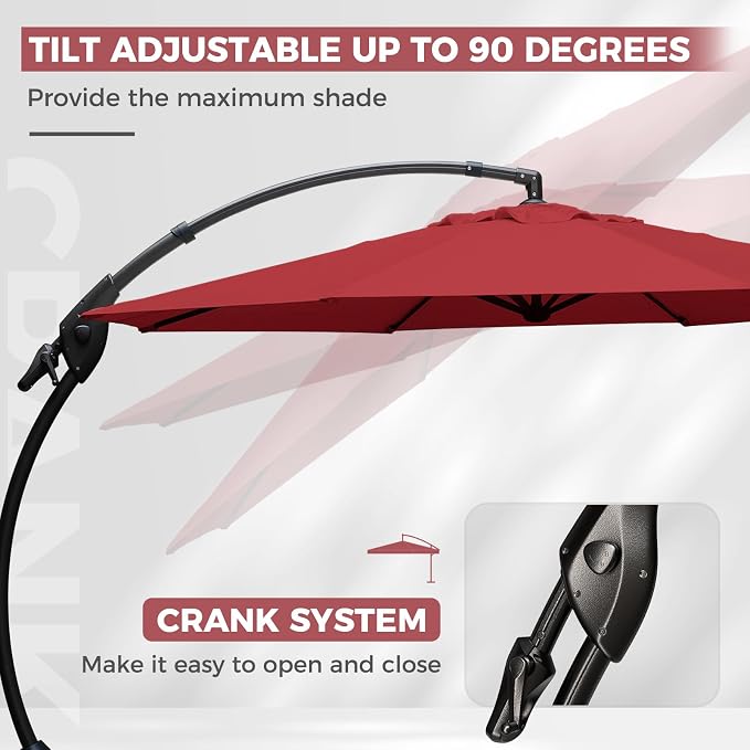 Grand patio 11FT Cantilever Round Umbrella - Image 5