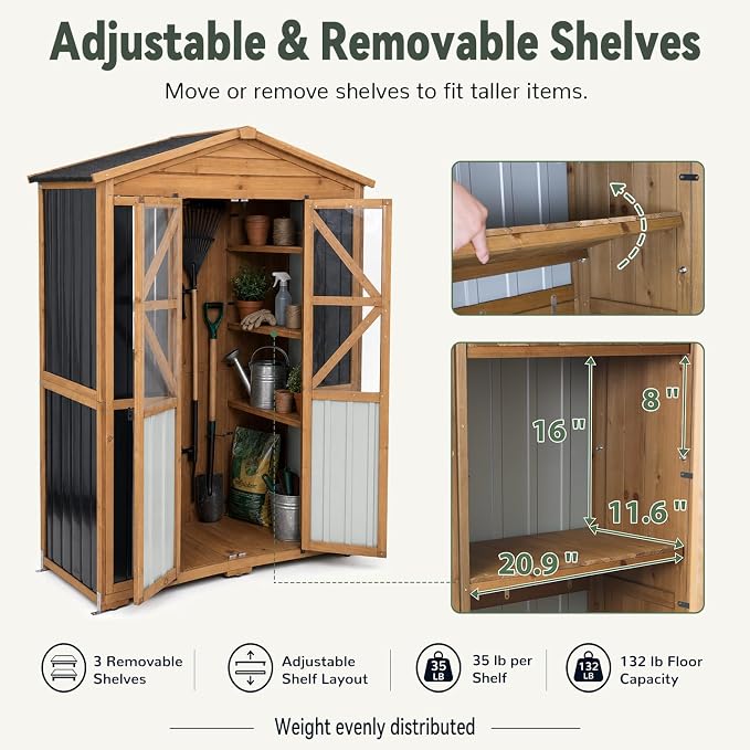 Ketive Outdoor Storage Cabinet, 72-Inch Tall, - Image 6