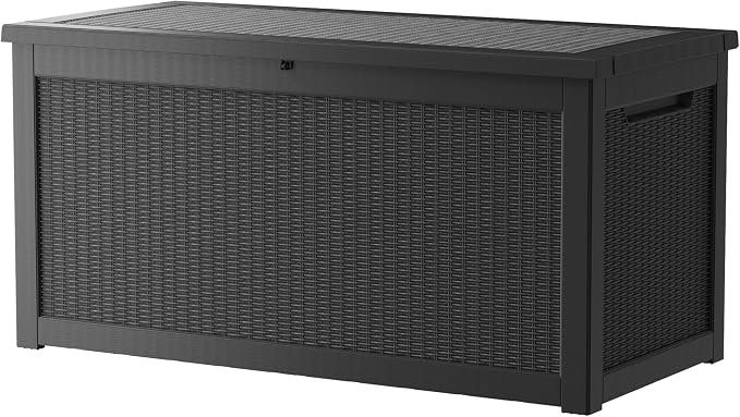 Outdoor Storage Box, 320 Gallon Waterproof Deck Box, Dual Gas-Spring Ultimate by GraceYourYard