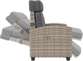 GarveeLife Outdoor Recliner Chair, PE Wicker Lounge Chair by GarveeLife
