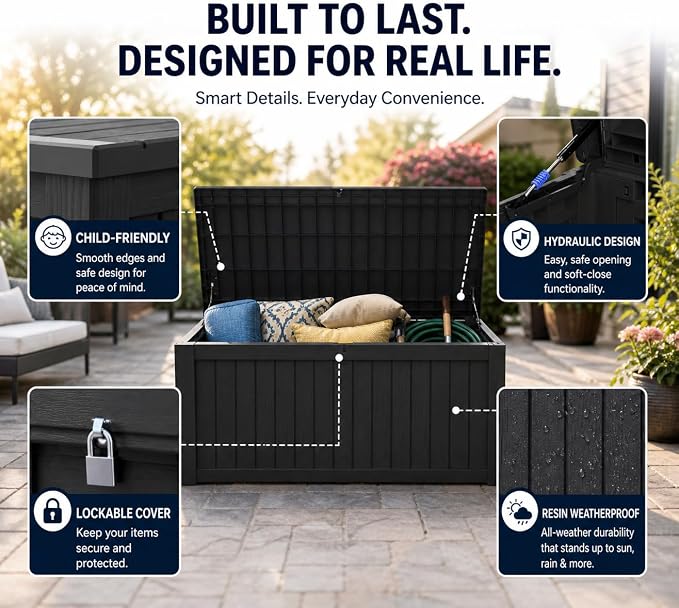 230 Gallon Resin Deck Box, Package Delivery Box - Image 6