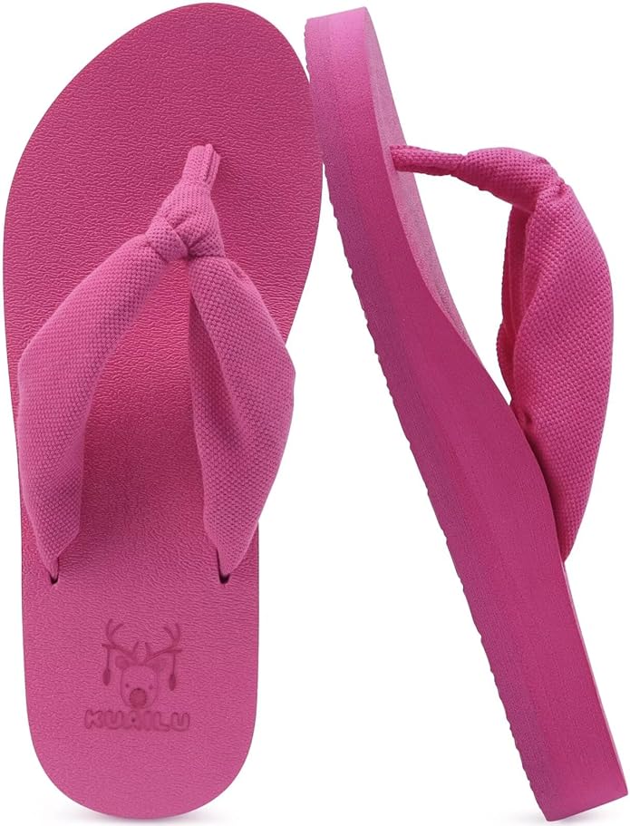 KuaiLu Flip Flops for Women with Arch Support Yoga Mat Comfortable Summer Beach Walking Thong Cushion Sandals Slip On Indoor Outdoor