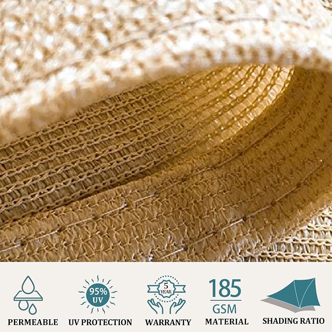 Shade&Beyond 10'x11' Sun Shade Sail Canopy Rectangle, UV Block Breathable - Image 3