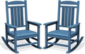Oversized Outdoor Rocking Chairs Set of 2, Porch Rocker Unique Blue | by KINGYES