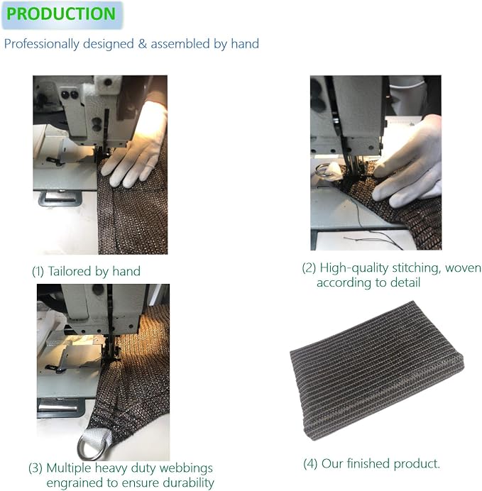 Eden's Decor Straight Flat-Edged Sun Shade Sail Rectangular 7' x 15' Wheat - Image 4