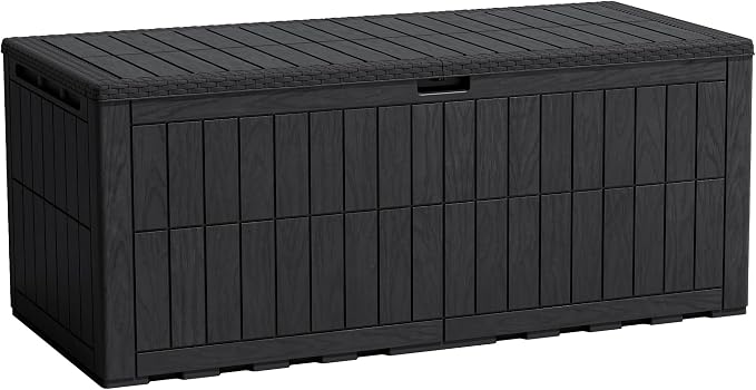 Flamaker 180 Gallon Large Outdoor Storage Box Waterproof, XL Resin Deck Box | by Flamaker