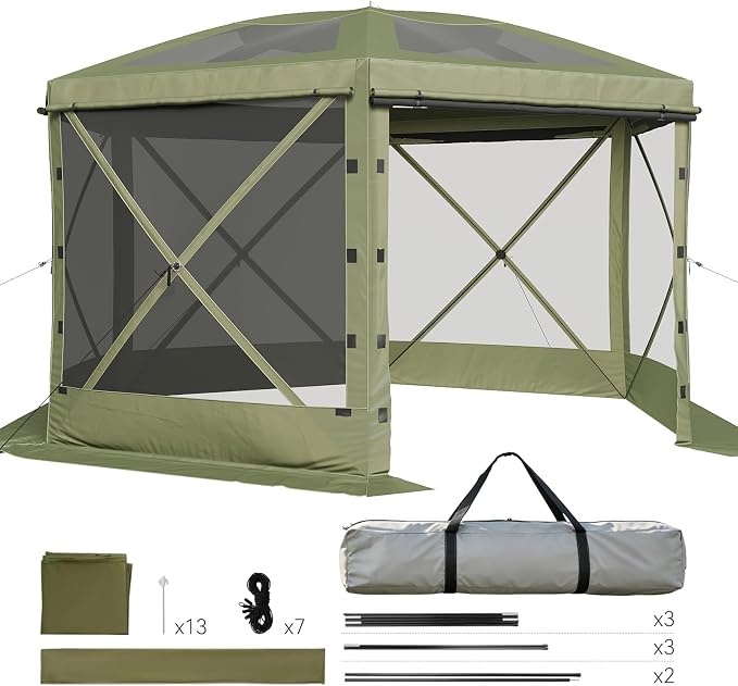 Aoxun 15x15ft Pop Up Canopy Tent, Screen Tent - Image 6