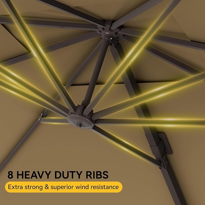 9x12 FT Cantilever Patio Umbrella - Image 6