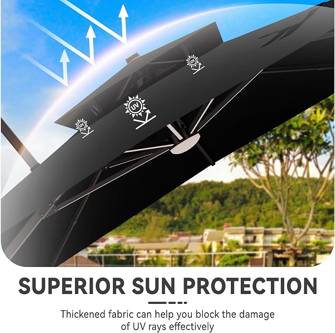 10x13 FT Outdoor Cantilever Patio Umbrella - Image 7