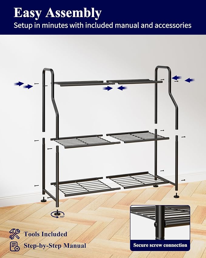 Kitsure 3-Tier Plant Stand Indoor & Outdoor, or Garden, Plant Shelves - Image 6