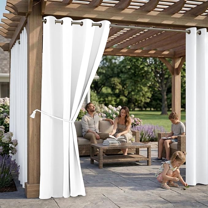 Outdoor Indoor Curtains W52 x L63 - Image 2