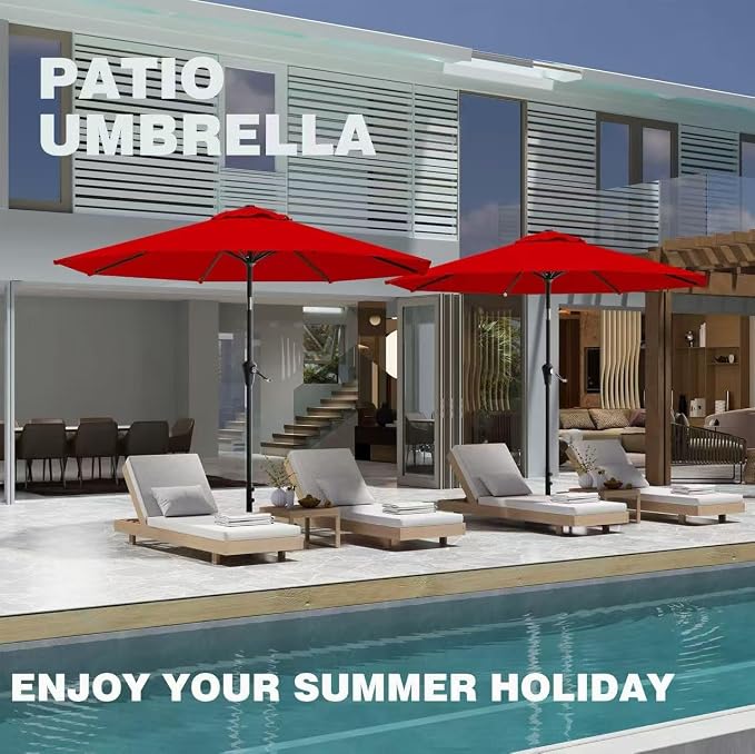 9 FT Patio Umbrella for Outdoor, Outdoor Table Umbrella - Image 8