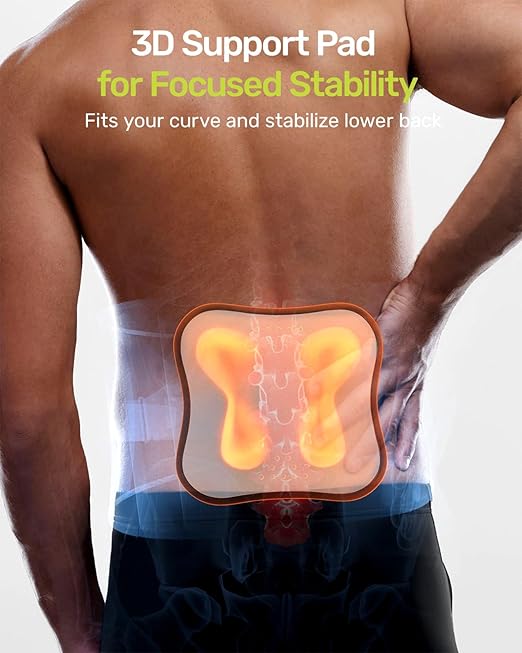 Back Brace for Lower Back for Women Men, Elastic Back Support Belt with 8 Stays for Lifting at Work, Breathable Soft Lumbar Support, Blue S