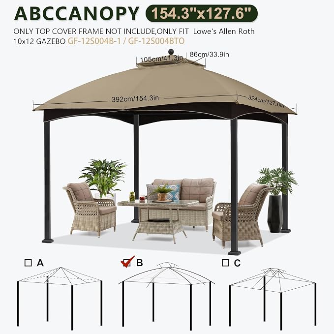 ABCCANOPY Gazebo Replacement Canopy - Image 5