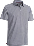 Men's Golf Polo Shirts Short Sleeve Striped Performance Moisture Wicking Dry Fit Golf Shirts for Men