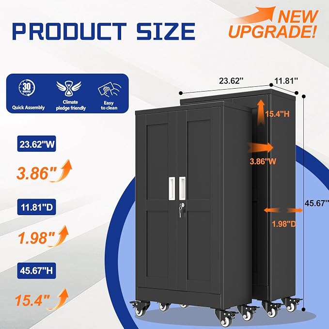 GAIOUS Metal Garage Storage Cabinet - Image 2