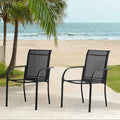 Outdoor Dining Chairs Set of 2, Stackable Patio Chair by Seekverse