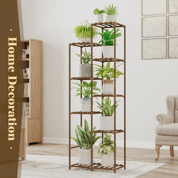 Bamworld 62 " Tall Plant Stand for Indoor Plants Outdoor Corner Plant Shelf | - Image 5