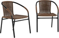 Flash Furniture Lila Modern Rattan Indoor/Outdoor Stackable Dining Chairs by FlashFurniture