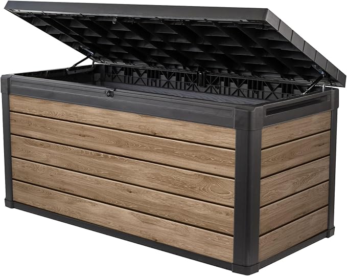Keter Signature Collection 150 Gallon Resin Deck Box Organization and Storage by Unknown