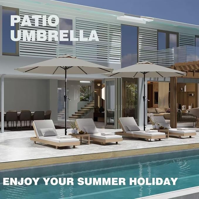 9 FT Patio Umbrella for Outdoor, Outdoor Table Umbrella - Image 8