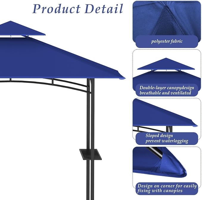 5x8 Grill Gazebo Replacement Top - Image 4