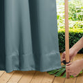NICETOWN Outdoor Curtains Waterproof Fixed Bottom W52xL95 Greyish Blue | by NICETOWN