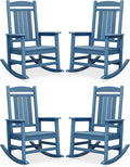 SERWALL Outdoor Rocking Chair Set of 4, Patio Rocking Chair, Porch Rocker by SERWALL