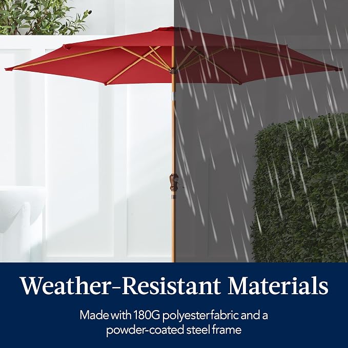 Best Choice Products 10ft Market Umbrella, Outdoor Sun Shade - Image 5