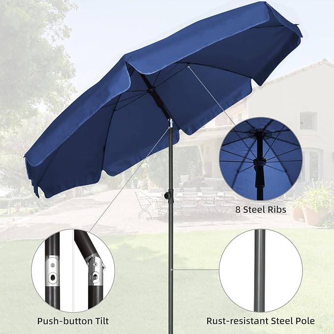AMMSUN Patio Umbrella, 6.5 ft Outdoor Table Umbrella - Image 2
