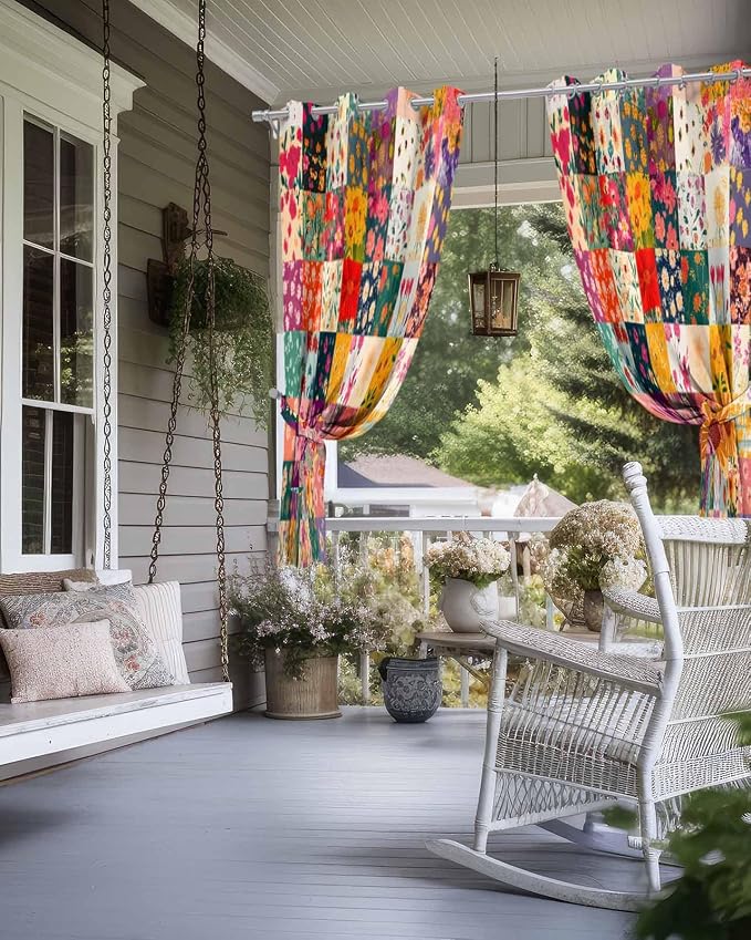 Vintage Flowers Outdoor Curtains - Image 4