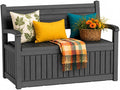 Outdoor Bench, Waterproof Garden Storage Bench, 100 Gallon Deck Box | Lockable by ATMELT