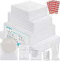 320 pcs Moving Packaging Supplies, 260 Cushioning Foam Pouches and Sheets, 4 Sizes (16x12", 12x12", 12x7.8", 7.8x7.8") with 60 Fragile Stickers, Cushion Foam Pouch for Moving, Packaging, Storage.