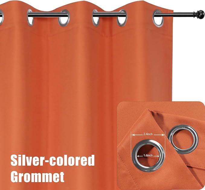 BONZER Outdoor Curtains for Patio Waterproof Thick | Privacy Grommet Light - Image 2