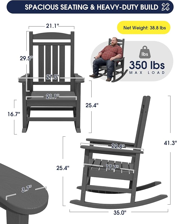 Oversized Outdoor Rocking Chair - Image 3