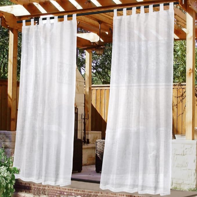H.VERSAILTEX Outdoor Linen Sheer Curtains by HVERSAILTEX