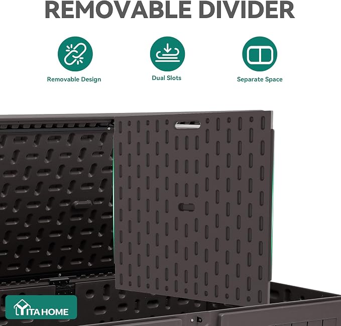 YITAHOME 220 Gallon Double-Wall Deck Box - Image 2
