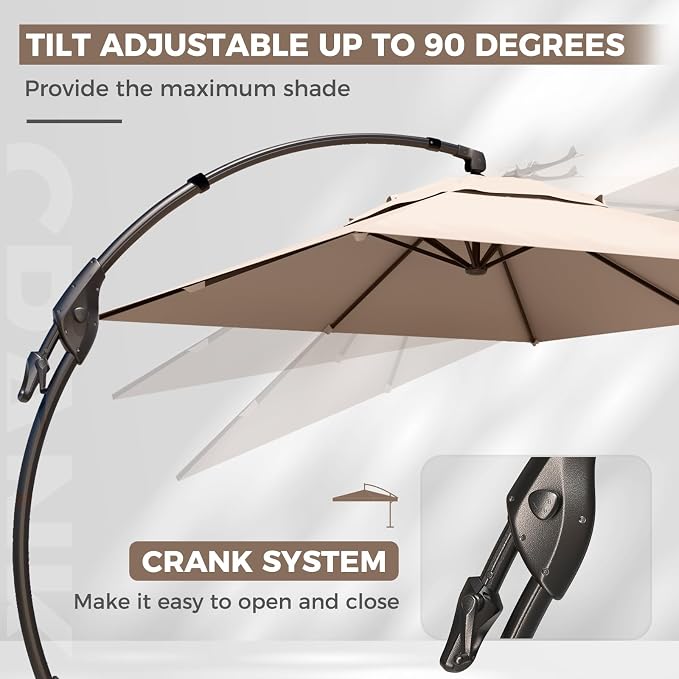 Grand patio 9x12 FT Large Cantilever Umbrella - Image 5