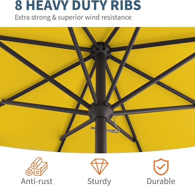 10FT Patio Umbrella, Outdoor Umbrella - Image 4