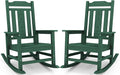 SERWALL HDPE Oversized Outdoor Rocking Chairs Set of 2, Patio Rocker, All by SERWALL