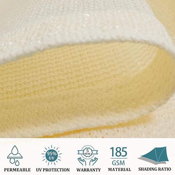 Shade&Beyond 10'x11' Sun Shade Sail Canopy Rectangle, UV Block Breathable - Image 3