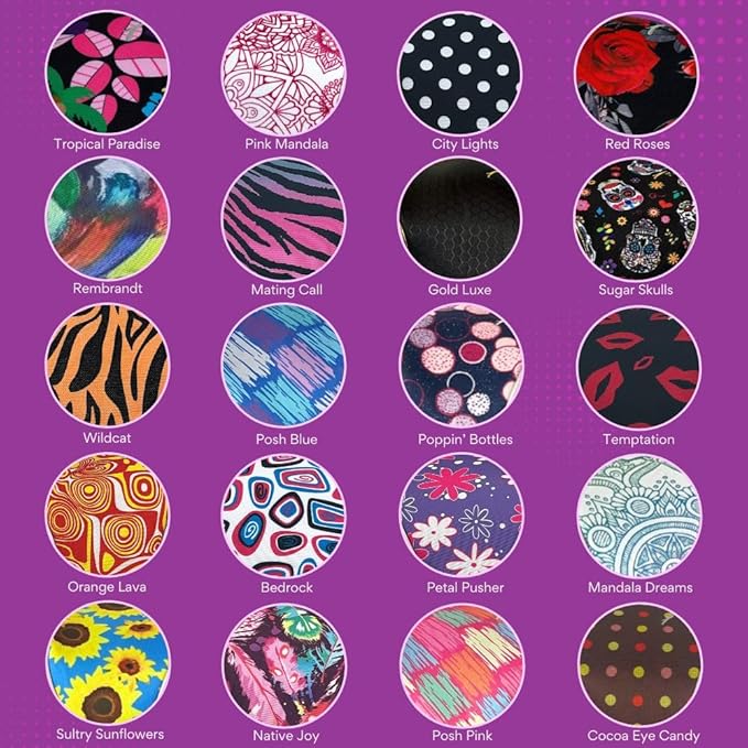 Taboo Fashions Monaco Golf Club Covers for Women - Numbered Golf Headcovers Set for Driver, Fairway and Hybrid Clubs - Weather Resistant, Pack of 4