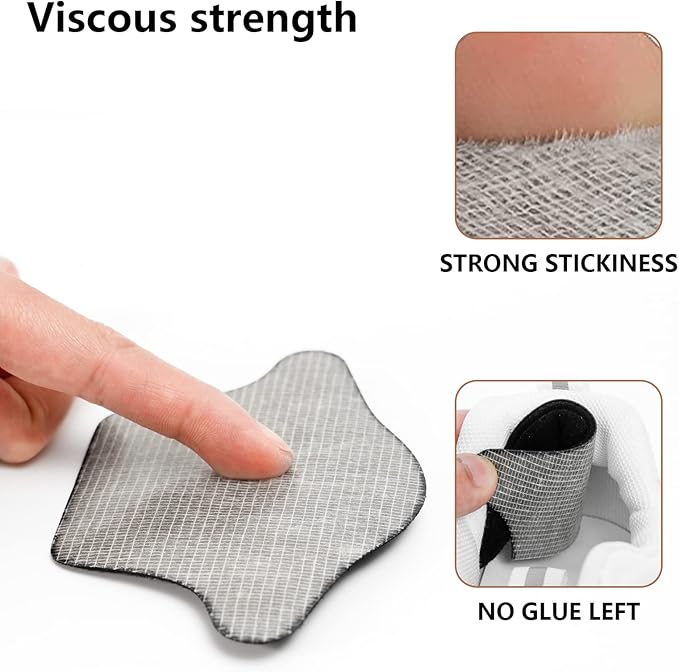 4 Pairs-Heel Guards for Shoes,Back of Heel Cushion Inserts,Loose Shoes Too Big,Reusable Adhesive Heel Guards Liners Protect Improved Women Men Shoe Fit&Comfort (4 Grey)