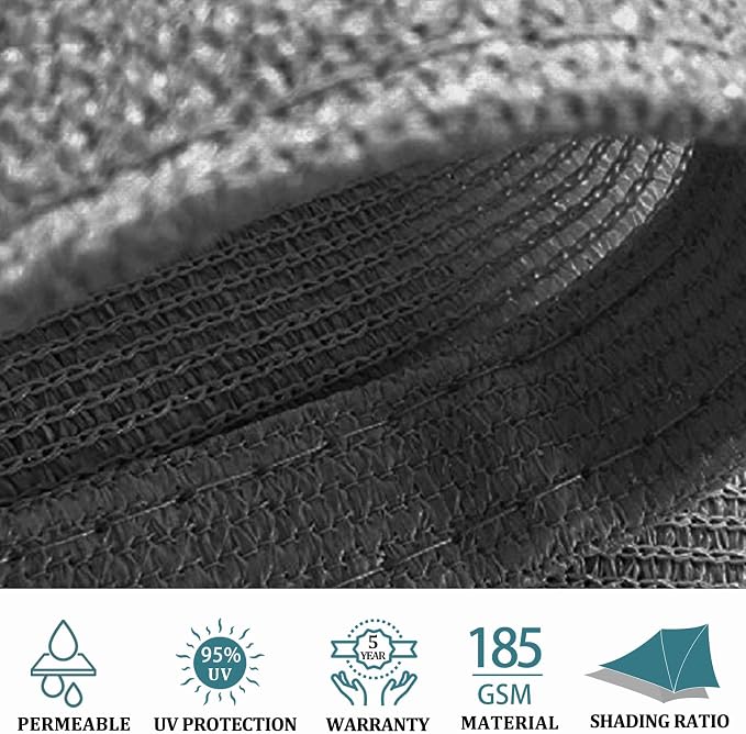 Shade&Beyond 25'x25' Sun Shade Sail Canopy Square, UV Block Breathable Curved - Image 3