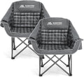 Oversized 2 Pack Camping Chairs, Padded Camping Chair Support 450LBS by Huskfirm