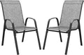 DIFY Patio Chairs Set of 2, Stackable Outdoor Dining Chairs Set by DIFY