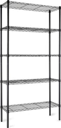 Amazon Basics 5-Shelf Adjustable Heavy Duty Steel Wire Storage Shelves by AmazonBasics