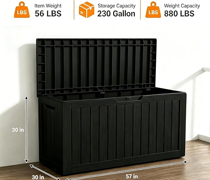 230 Gallon Resin Deck Box, Package Delivery Box - Image 2