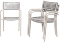 Patio Chairs Set of 4, Stackable Outdoor Dining Chairs by Unknown